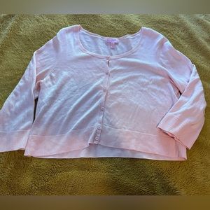 Lilly Pulitzer cropped pink sweater size XL